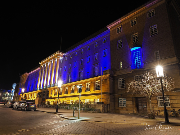 Ukrainien Flag City Hall Norwich